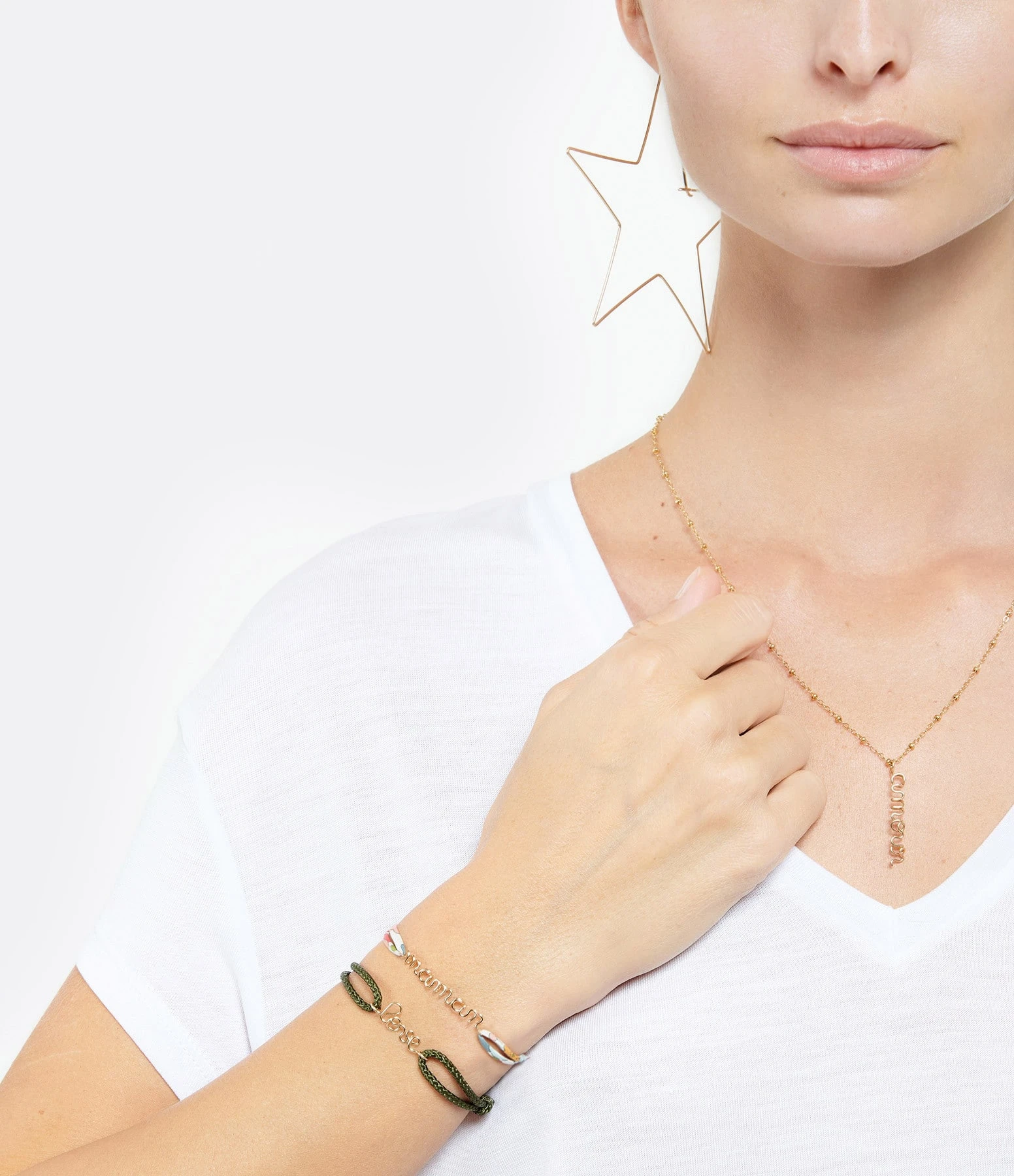 ATELIER PAULIN Bracelets Duo Maman Cœur Gold Filled Céladon 2 ATELIER PAULIN Bracelets Duo Maman Cœur Gold Filled Céladon – Image 2