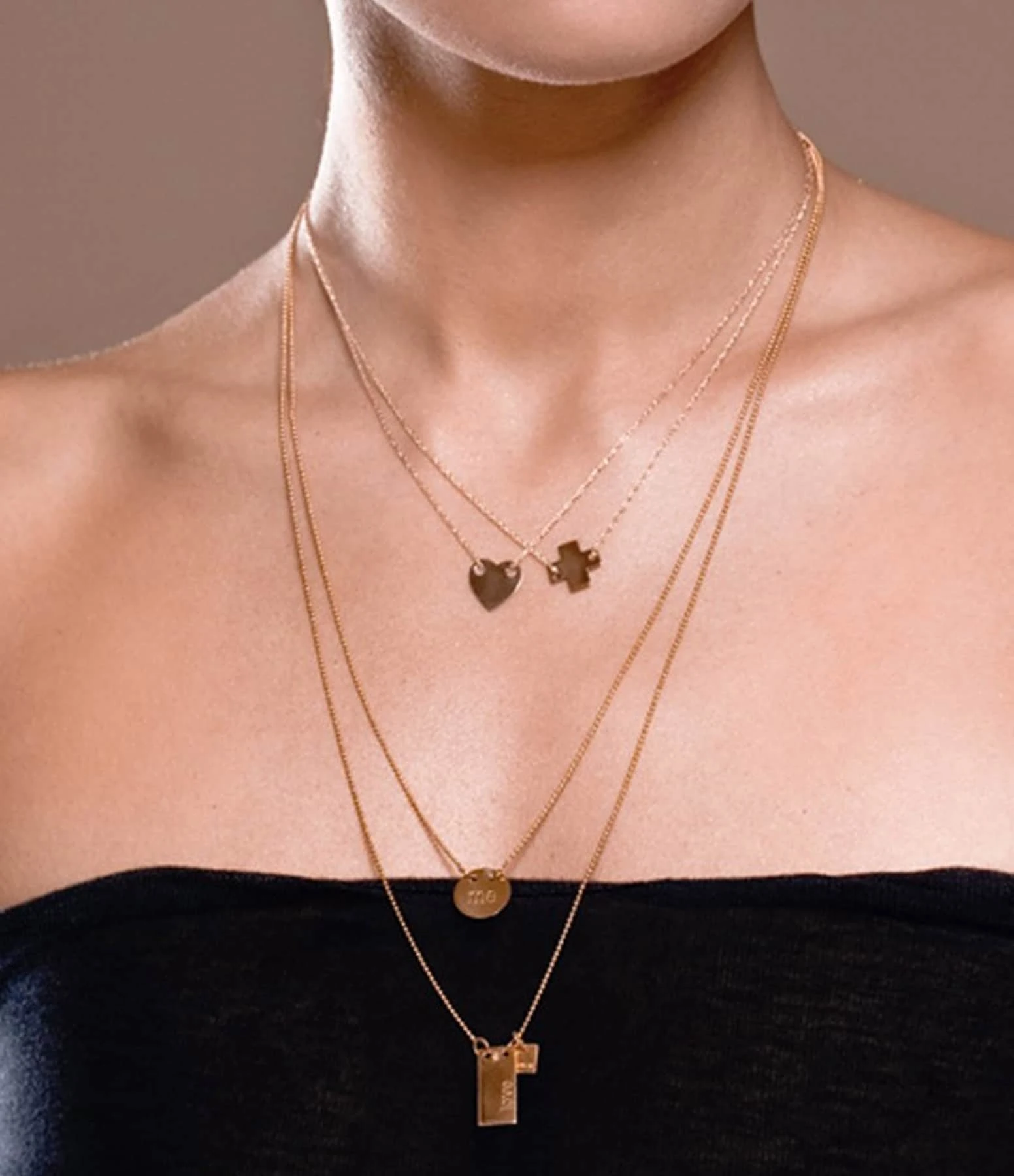 Ginette NY Collier Mini Cœur Or Rose 2 Ginette NY Collier Mini Cœur Or Rose – Image 2