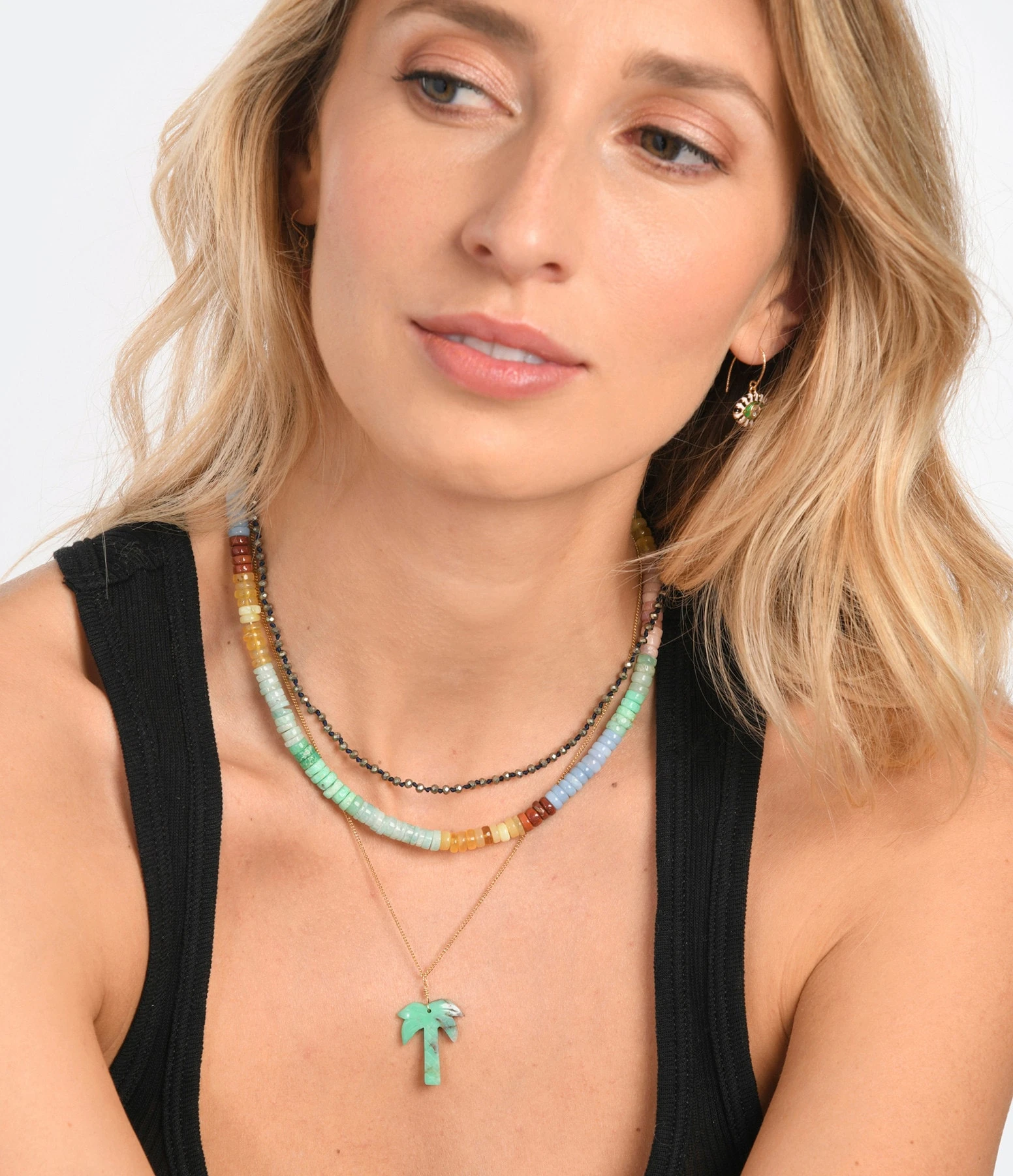 MON PRECIEUX GEM Collier Palmier Chrysoprase 2 MON PRECIEUX GEM Collier Palmier Chrysoprase – Image 2