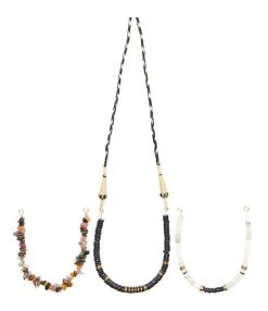 MON PRECIEUX GEM Sautoir Interchangeable Noir Pierres, Exclusivité Lulli