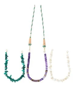 MON PRECIEUX GEM Sautoir Interchangeable Vert Pierres, Exclusivité Lulli