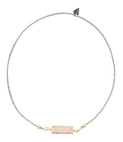 MON PRECIEUX GEM Collier Rolla Bolla Opale Cordon Gris
