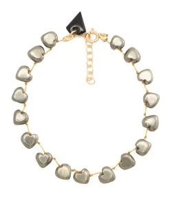 MON PRECIEUX GEM Bracelet CĆur Pyrite