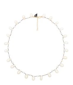 MON PRECIEUX GEM Collier Goutte Perle Naturelle D'Eau Douce Bleu