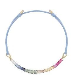 ATELIER PAULIN Bracelet Saphir Rainbow Gold Filled Cordon Bleu