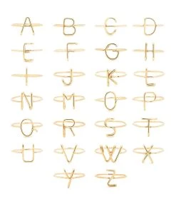 ATELIER PAULIN Bague Capitale Initiale Or Jaune -Shaker Jewels Magasin nuancier