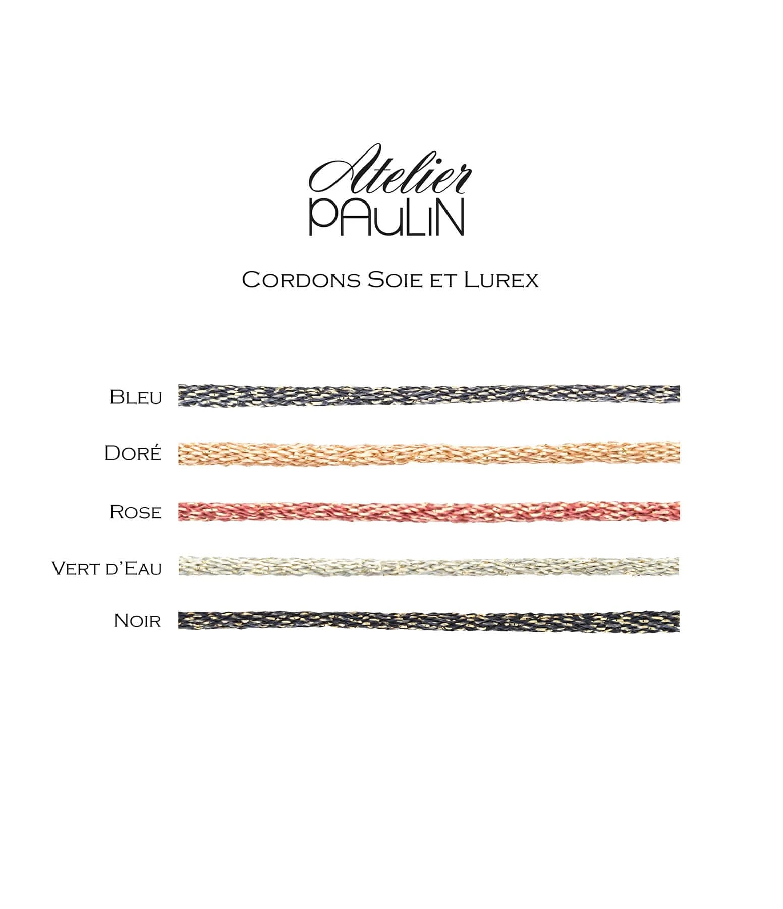 ATELIER PAULIN Bracelet Cordon Lurex Cœur Gold Filled 2 ATELIER PAULIN Bracelet Cordon Lurex Cœur Gold Filled – Image 2
