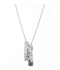 SERGE THORAVAL Collier Love Martelé Argent