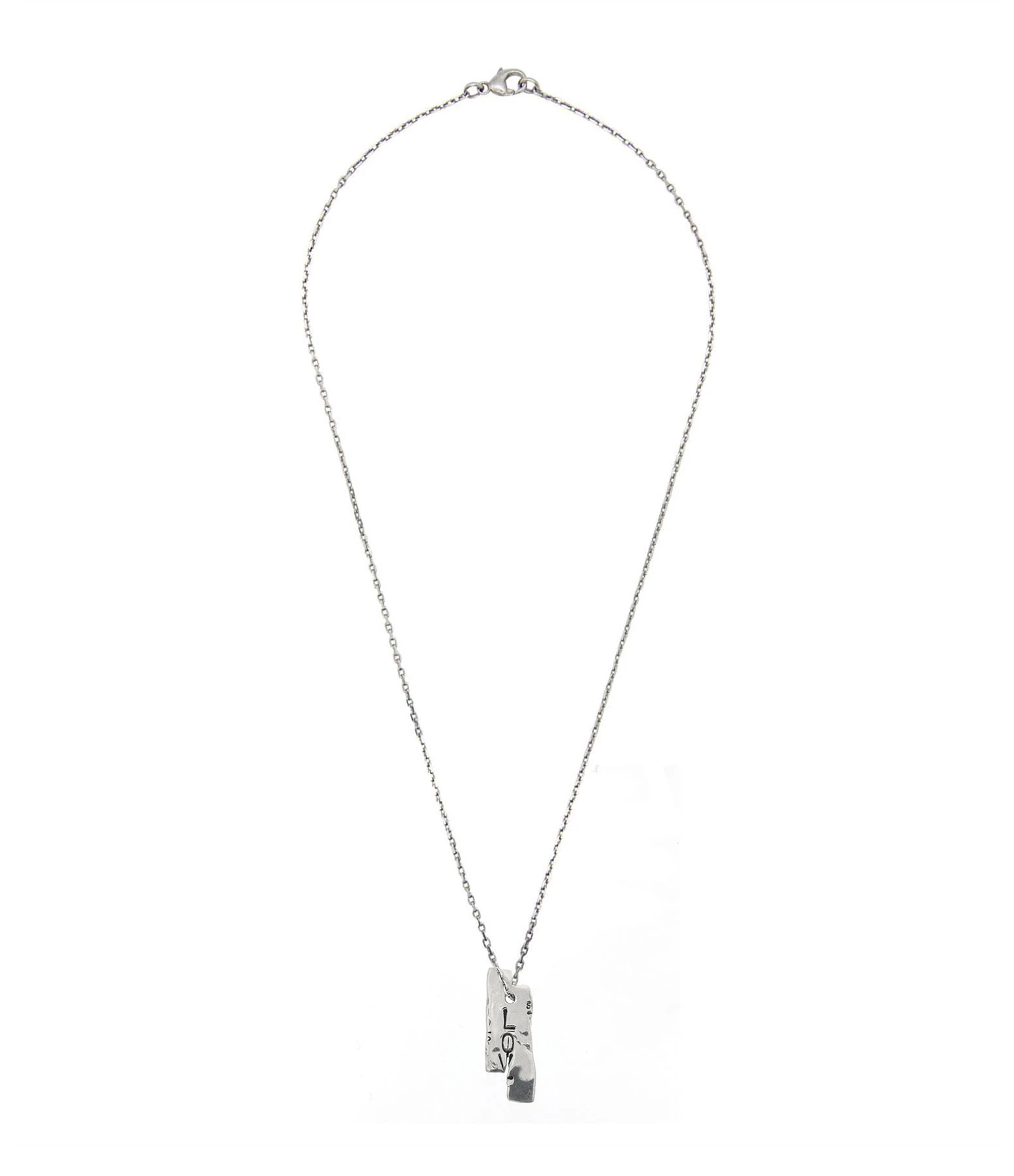 SERGE THORAVAL Collier Love Martelé Argent 2 SERGE THORAVAL Collier Love Martelé Argent – Image 2