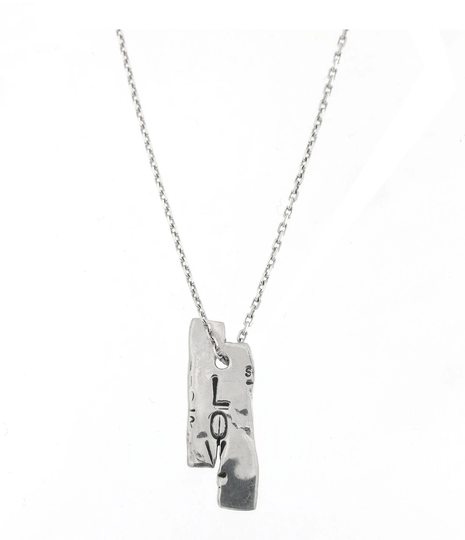 SERGE THORAVAL Collier Love Martelé Argent 1 SERGE THORAVAL Collier Love Martelé Argent