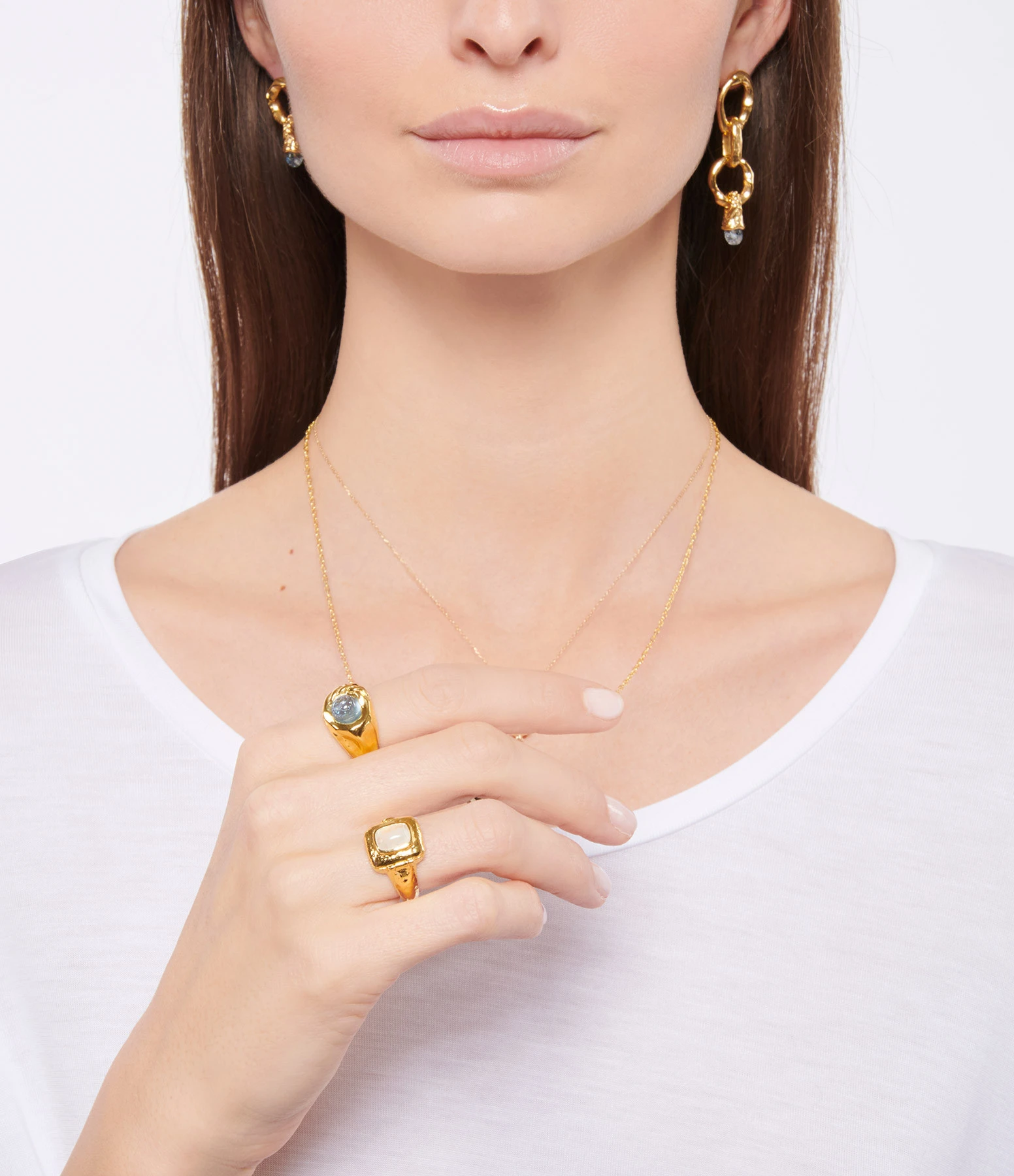 Pamela Love Bague Alexis Pierre De Lune Argent Doré 3 Pamela Love Bague Alexis Pierre De Lune Argent Doré – Image 3