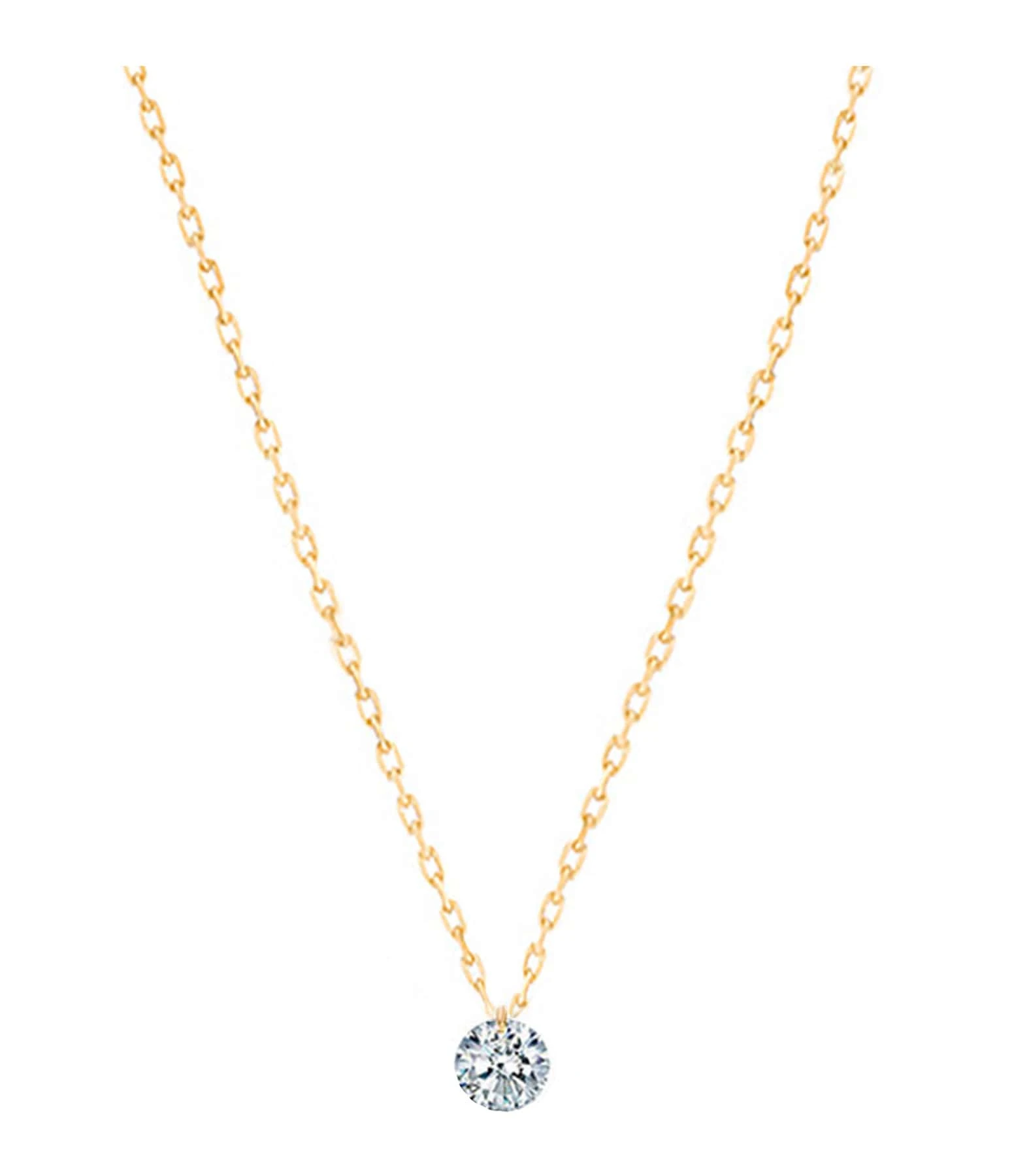 LA BRUNE & LA BLONDE Collier 360° Diamant Brillant 0,10 Or Jaune 1 LA BRUNE & LA BLONDE Collier 360° Diamant Brillant 0,10 Or Jaune