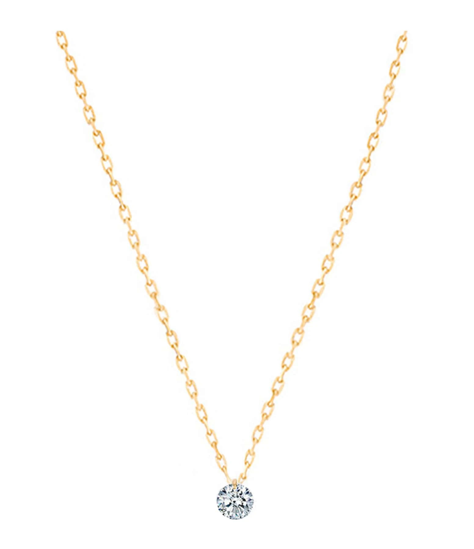 LA BRUNE & LA BLONDE Collier 360° Diamant Brillant 0,07 Or Jaune 1 LA BRUNE & LA BLONDE Collier 360° Diamant Brillant 0,07 Or Jaune