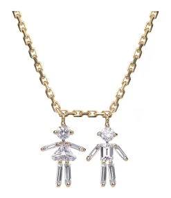 LITTLE ONES Collier Emblématique Fille Garçon Or Jaune Diamants
