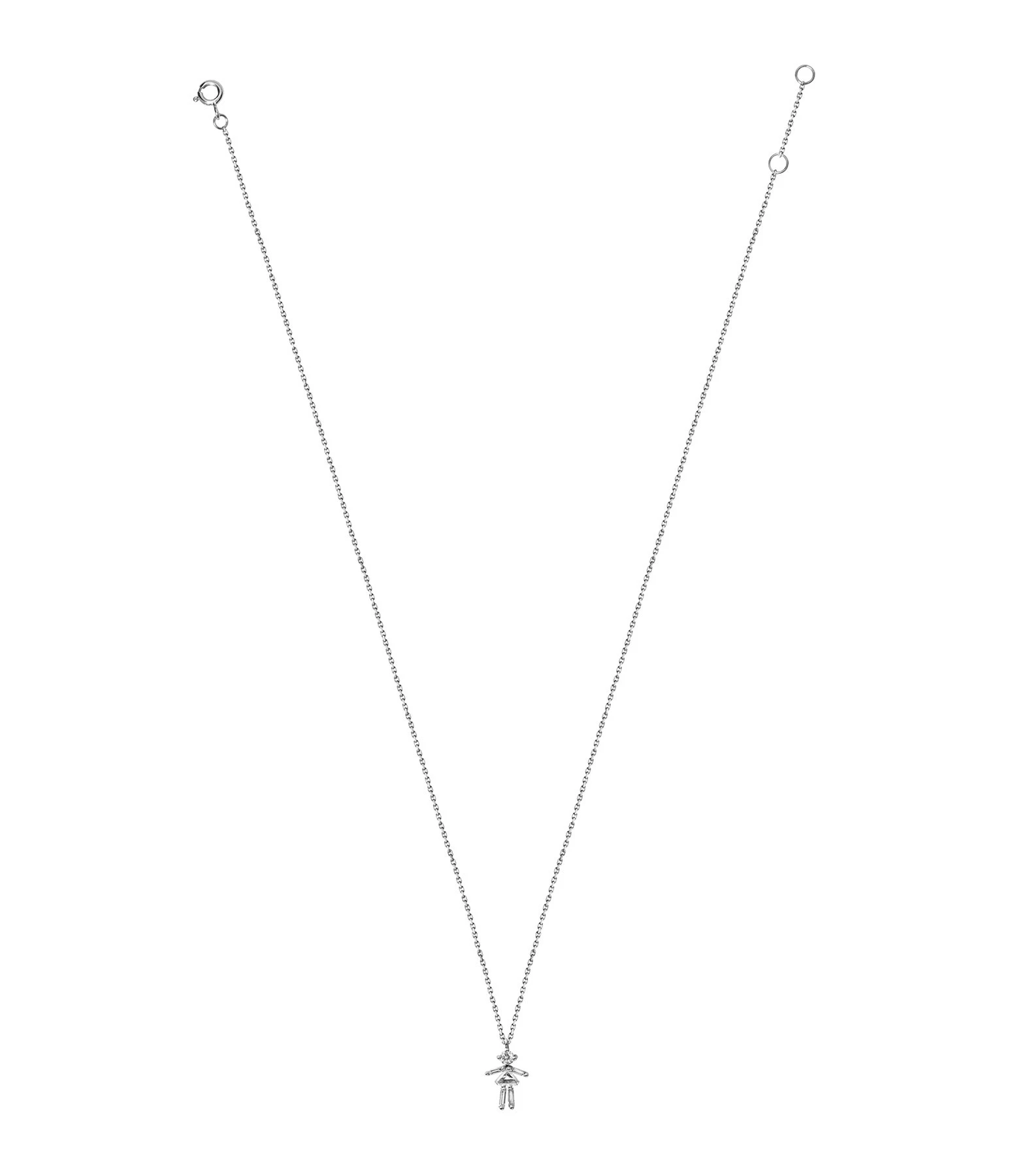 LITTLE ONES Collier Emblématique Fille Or Blanc Diamants – Image 2