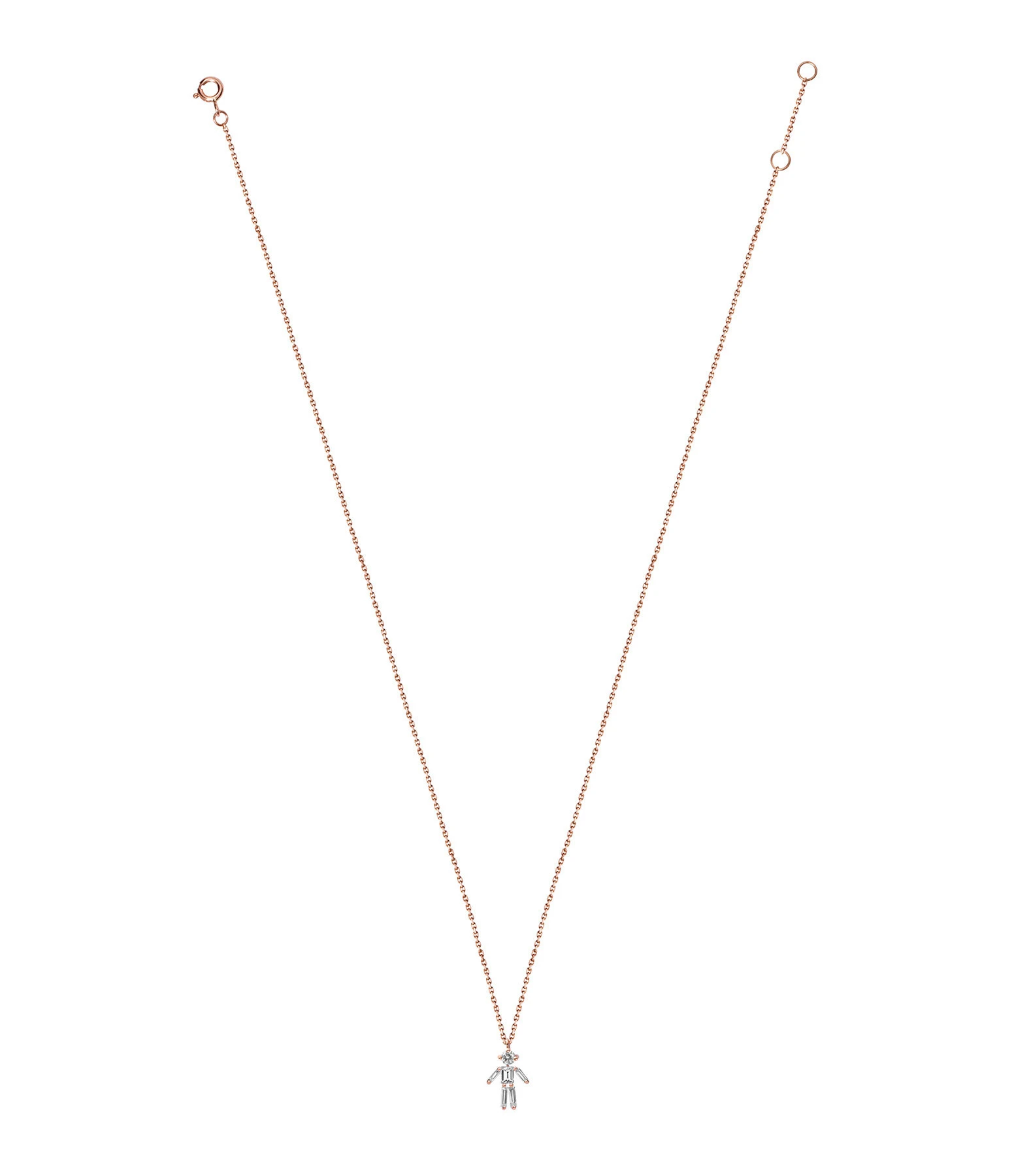 LITTLE ONES Collier Emblématique Garçon Or Rose Diamants 2 LITTLE ONES Collier Emblématique Garçon Or Rose Diamants – Image 2