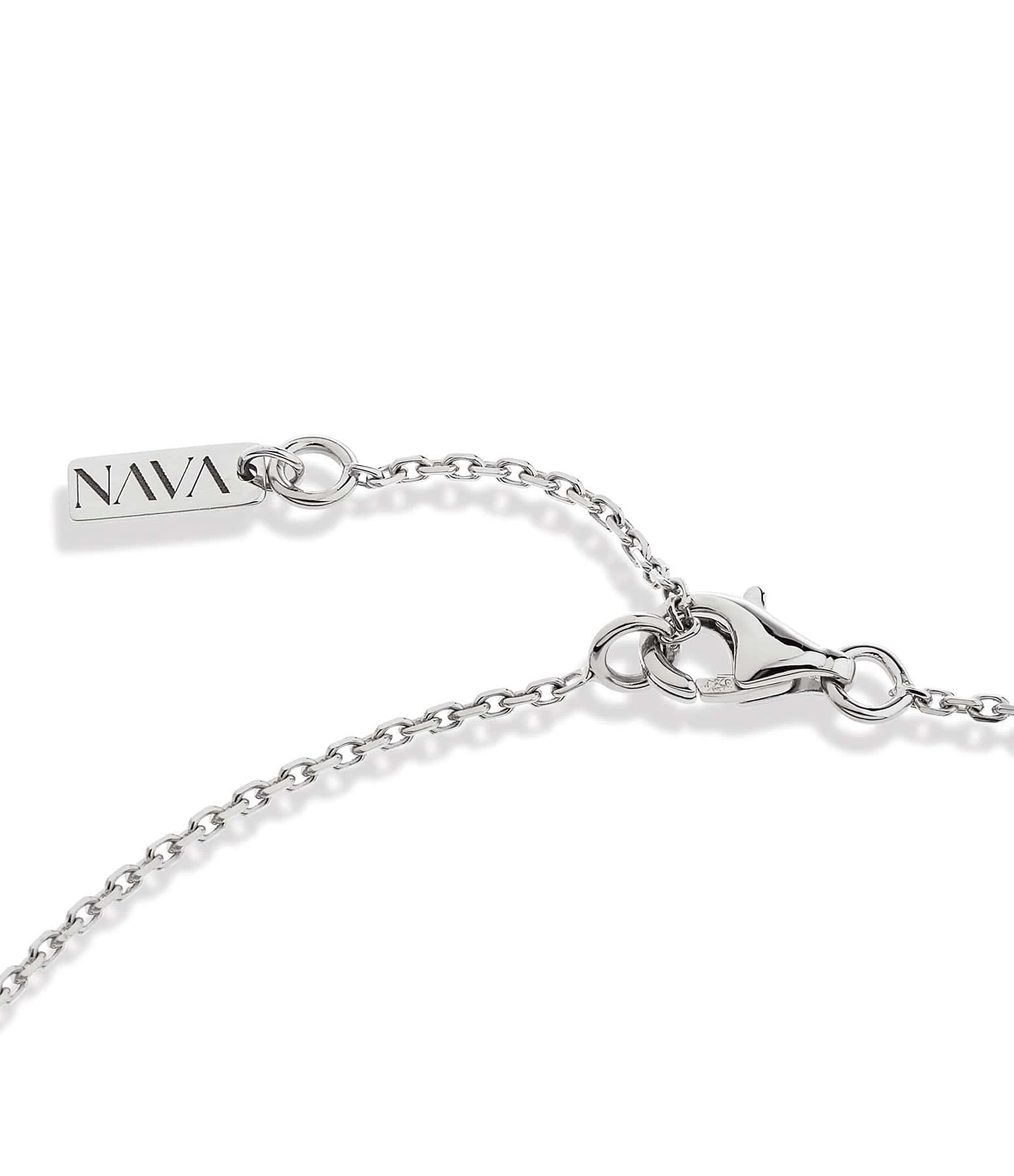 NAVA JOAILLERIE Collier Love O Diamants Or Blanc 2 NAVA JOAILLERIE Collier Love O Diamants Or Blanc – Image 2