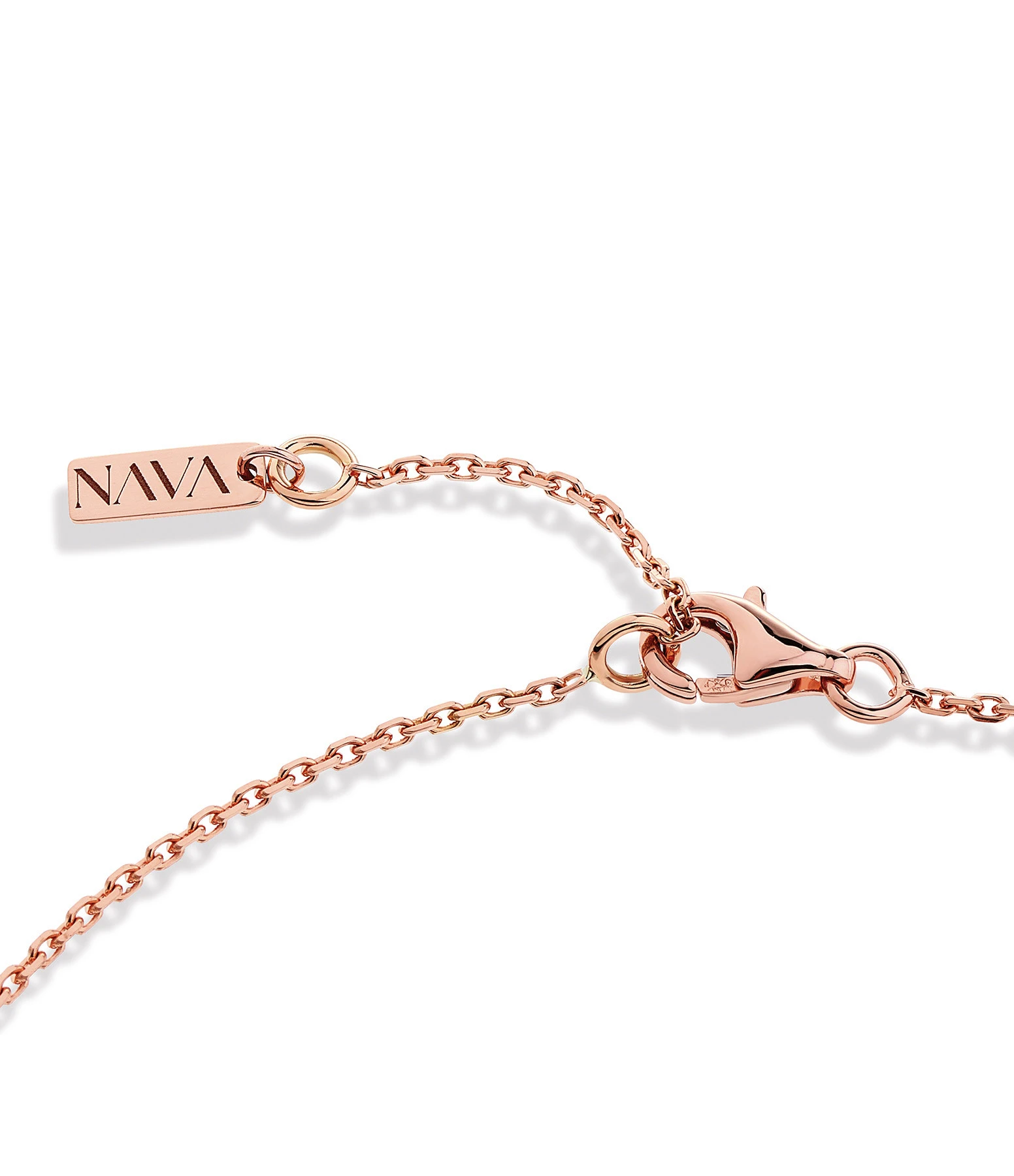 NAVA JOAILLERIE Collier Love O Diamants Or Rose 2 NAVA JOAILLERIE Collier Love O Diamants Or Rose – Image 2