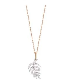 Ginette NY Collier Palms Diamants Or Rose