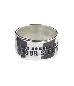 SERGE THORAVAL Bague Large Les Hommes Argent