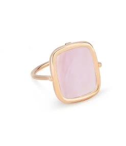 Ginette NY Bague Antique Nacre Rose Or Rose