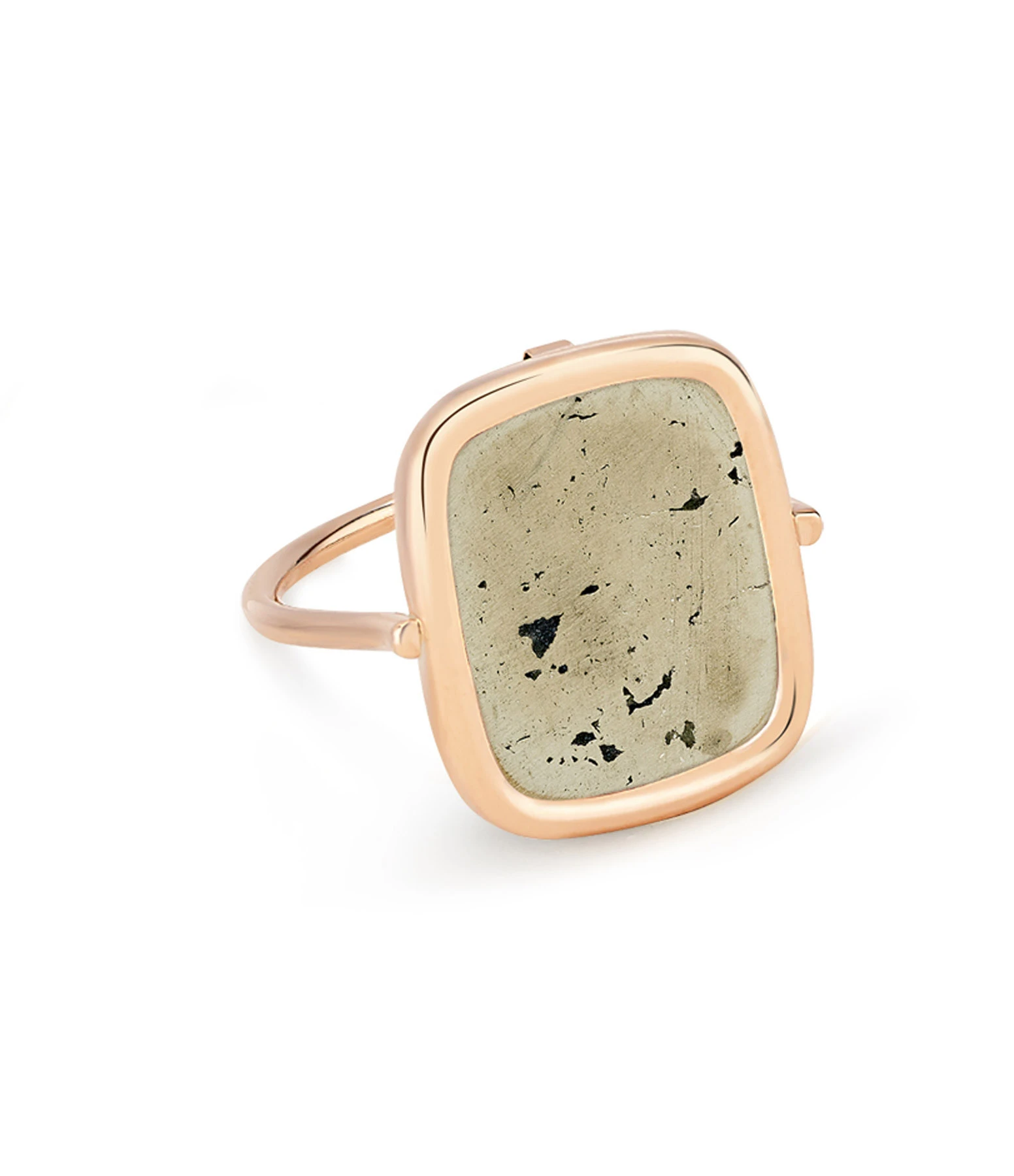 Ginette NY Bague Antique Pyrite Or Rose 1 Ginette NY Bague Antique Pyrite Or Rose