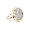 Ginette NY Bague Disc Or Rose Diamants