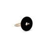 Ginette NY Bague Donut Onyx Or Rose