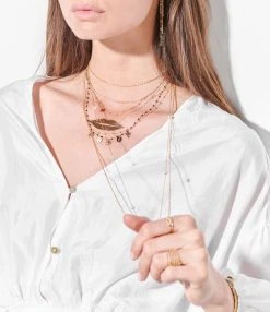 Ginette NY Collier French Kiss Jumbo Or Rose 5 Ginette NY Collier French Kiss Jumbo Or Rose -Shaker Jewels Magasin re 255 1