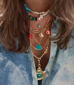 SHAKER JEWELS Collier Stones Turquoise Coquillage 5 SHAKER JEWELS Collier Stones Turquoise Coquillage -Shaker Jewels Magasin re a4a8430 2