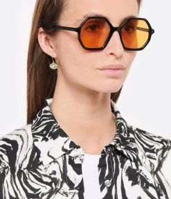RENDEL PARIS Lunettes De Soleil Angela Noir Orange 7 RENDEL PARIS Lunettes De Soleil Angela Noir Orange -Shaker Jewels Magasin rende look20220419 187