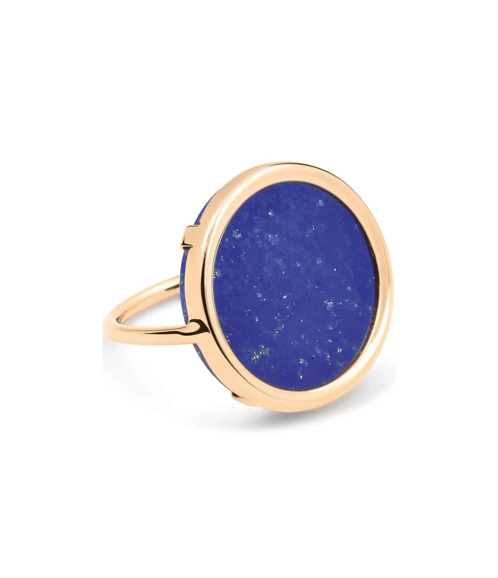Ginette NY Bague Disc Or Rose Lapis Lazuli 1 Ginette NY Bague Disc Or Rose Lapis Lazuli
