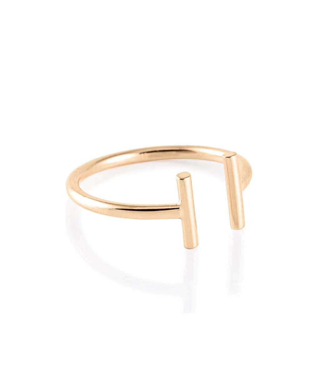 Ginette NY Bague Ouverte Or Rose 1 Ginette NY Bague Ouverte Or Rose