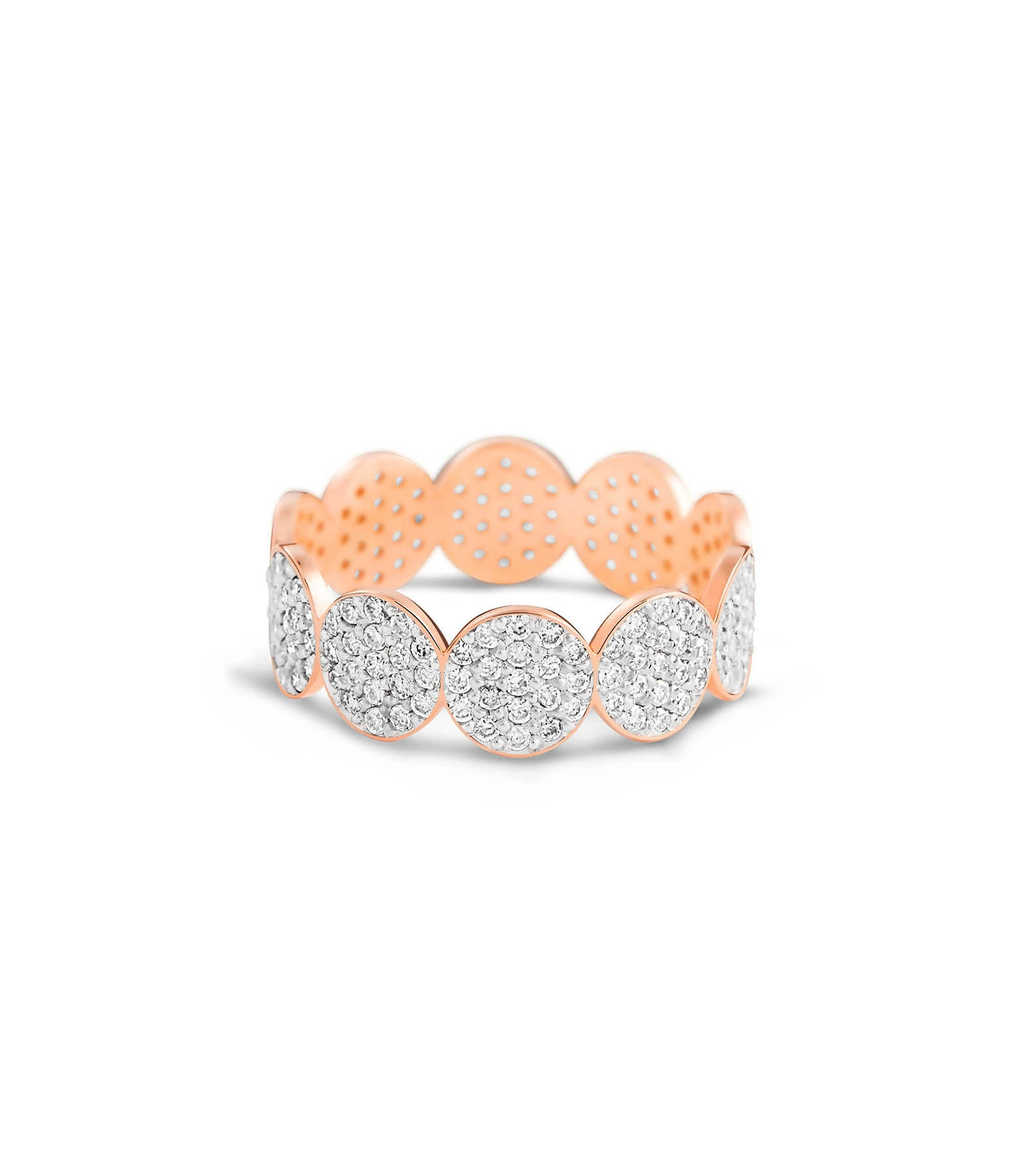 Ginette NY Bague Mini Ever Diamants Or Rose 1 Ginette NY Bague Mini Ever Diamants Or Rose