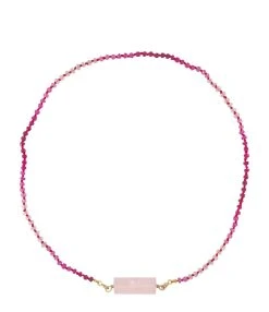 MON PRECIEUX GEM Collier Rolla Bolla Quartz Candies Rubis