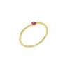 AND...PARIS Bague Memory Saphir Rose Fuchsia Or Jaune