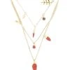 Isabel Marant Collier Multirang New It's All Doré Bordeaux