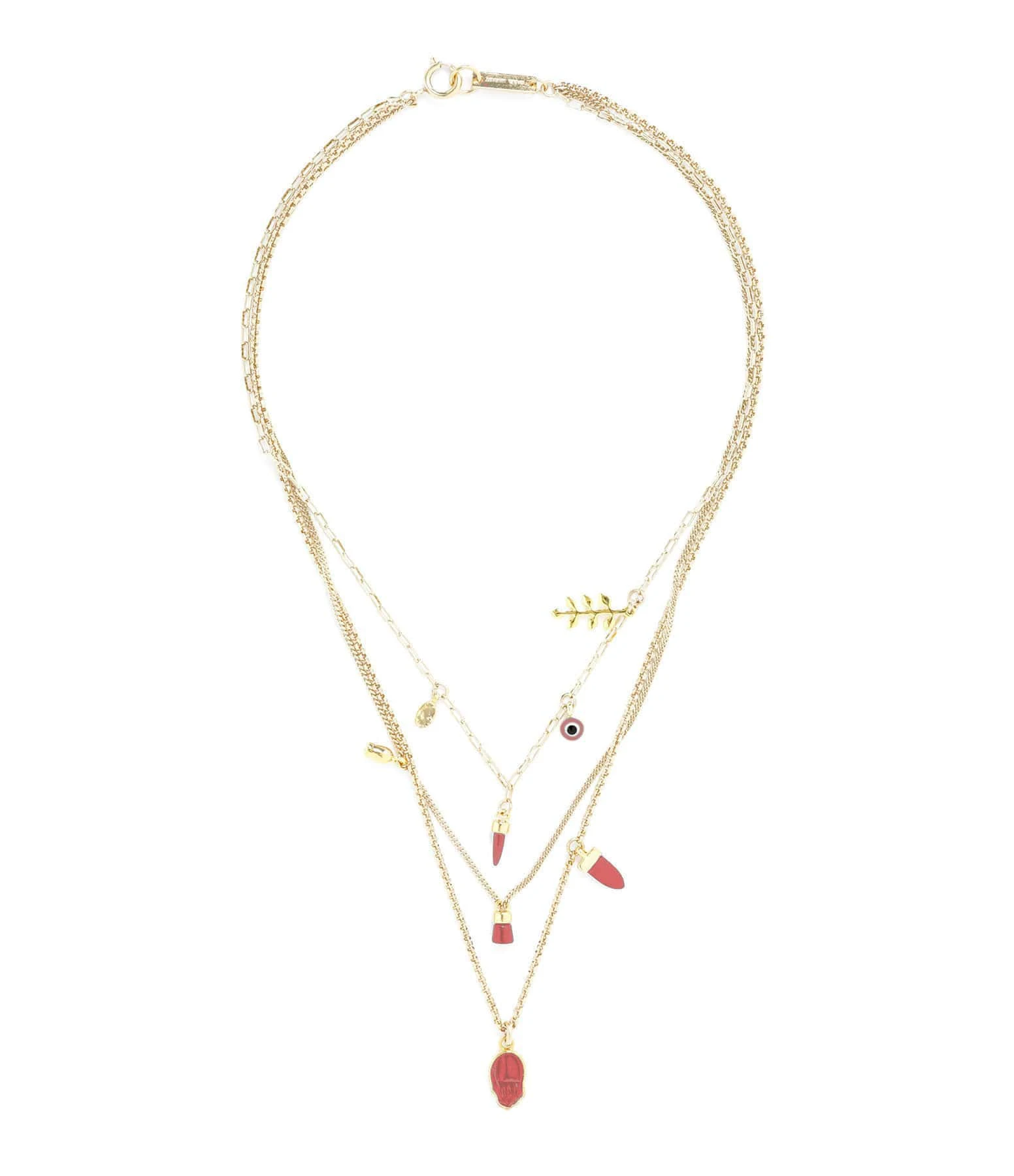 Isabel Marant Collier Multirang New It's All Doré Bordeaux 2 Isabel Marant Collier Multirang New It's All Doré Bordeaux – Image 2