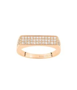 Ginette NY Bague Baguette Signet Diamant