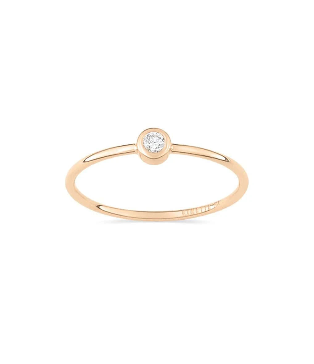 Ginette NY Bague Lonely Or Rose Diamants 1 Ginette NY Bague Lonely Or Rose Diamants