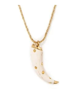 Aurélie Bidermann Sautoir Caftan Moon Corne Ivoire