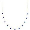 LA BRUNE & LA BLONDE Collier Polka Lapis Lazuli Or Jaune