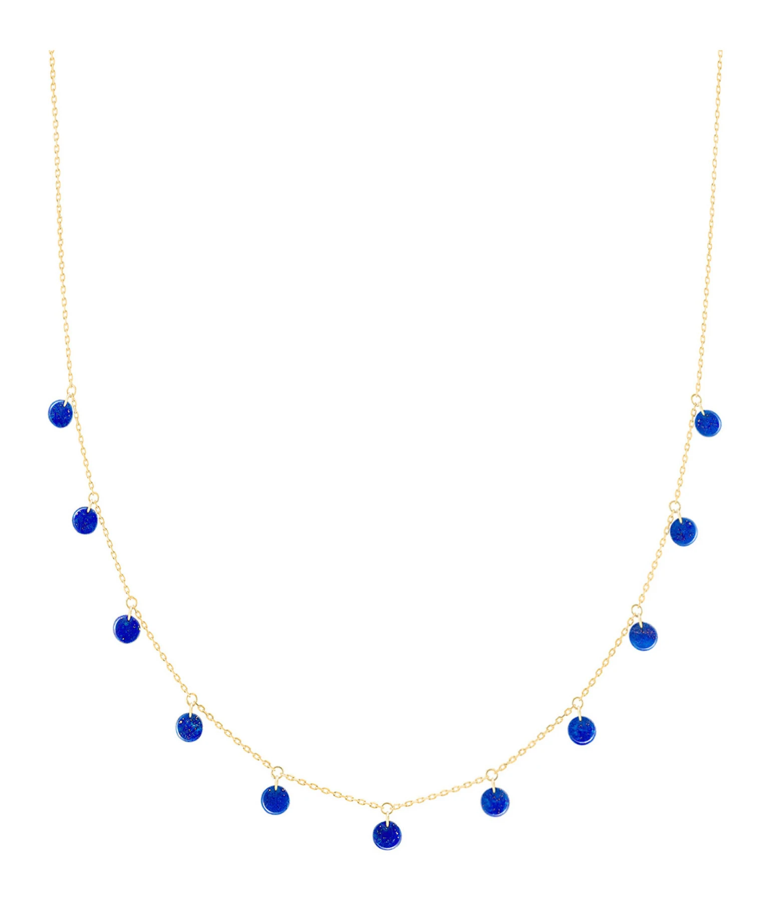 LA BRUNE & LA BLONDE Collier Polka Lapis Lazuli Or Jaune 1 LA BRUNE & LA BLONDE Collier Polka Lapis Lazuli Or Jaune