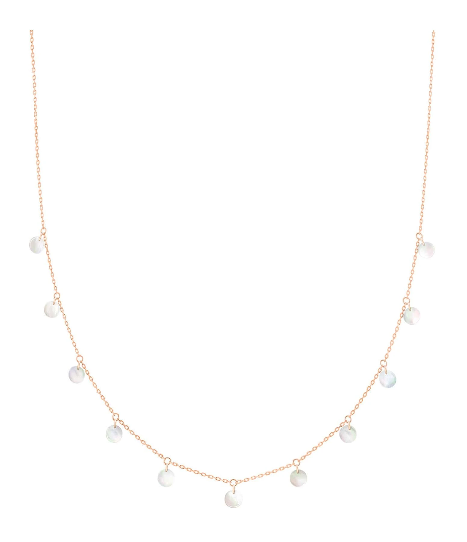 LA BRUNE & LA BLONDE Collier Polka Nacre Or Rose 1 LA BRUNE & LA BLONDE Collier Polka Nacre Or Rose