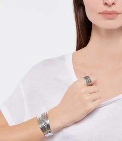 SERGE THORAVAL Jonc S'asseoir Et Regarder Le Ciel Argent 5 SERGE THORAVAL Jonc S'asseoir Et Regarder Le Ciel Argent -Shaker Jewels Magasin serge look20211109 113