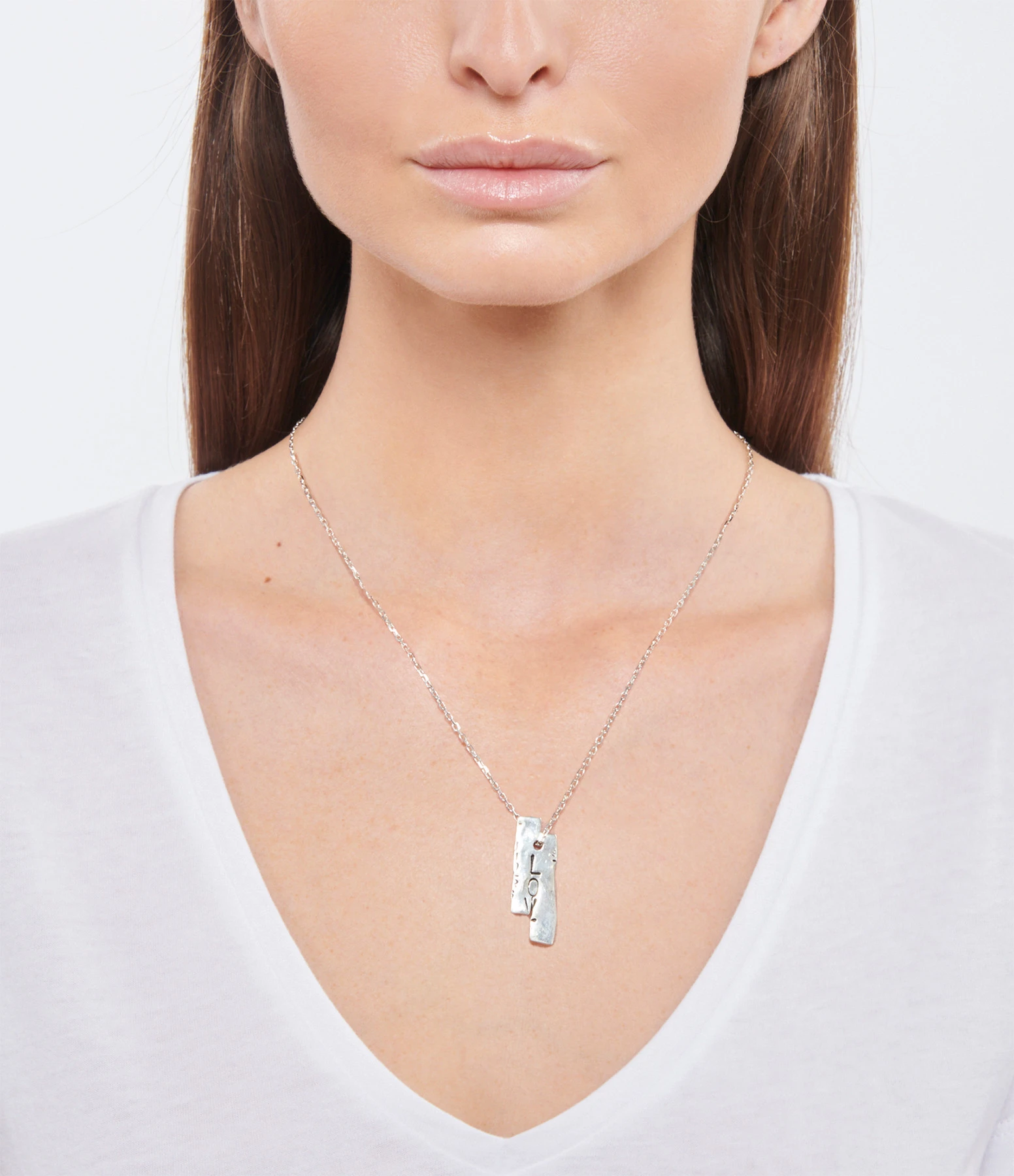 SERGE THORAVAL Collier Love Martelé Argent 3 SERGE THORAVAL Collier Love Martelé Argent – Image 3