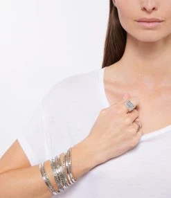 SERGE THORAVAL Manchette Edmond Rostand Rangs Fins Argent -Shaker Jewels Magasin serge look20220302 359