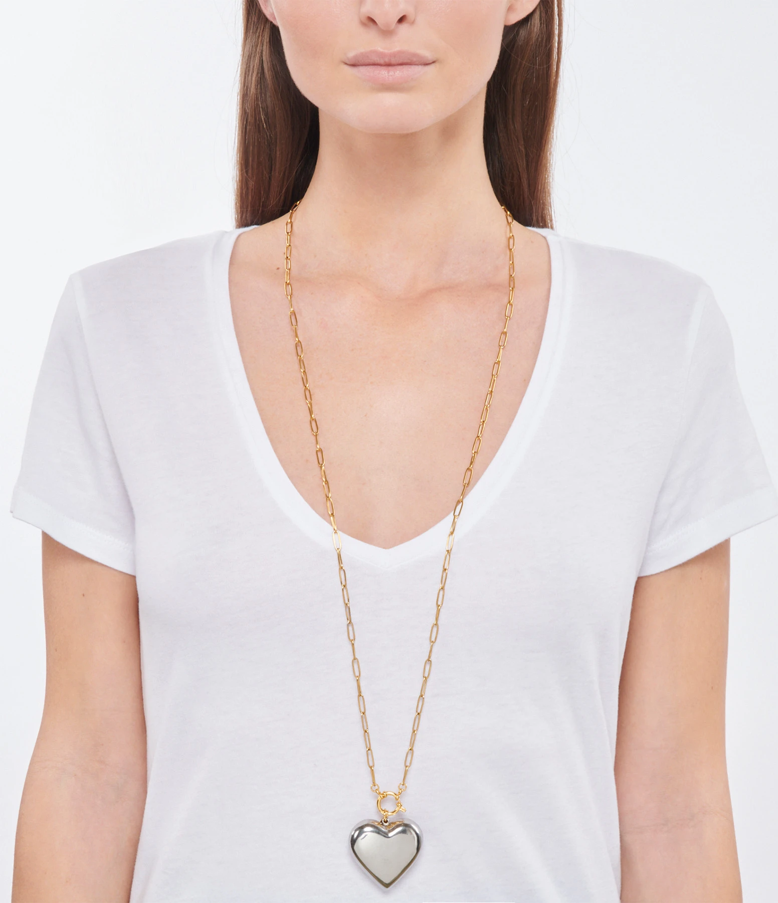 SHAKER JEWELS Sautoir Cœur GM Argent Doré 4 SHAKER JEWELS Sautoir Cœur GM Argent Doré – Image 4