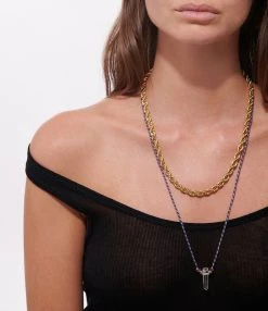 SHAKER JEWELS Collier Torsade Argent Doré -Shaker Jewels Magasin shake look20220624 142