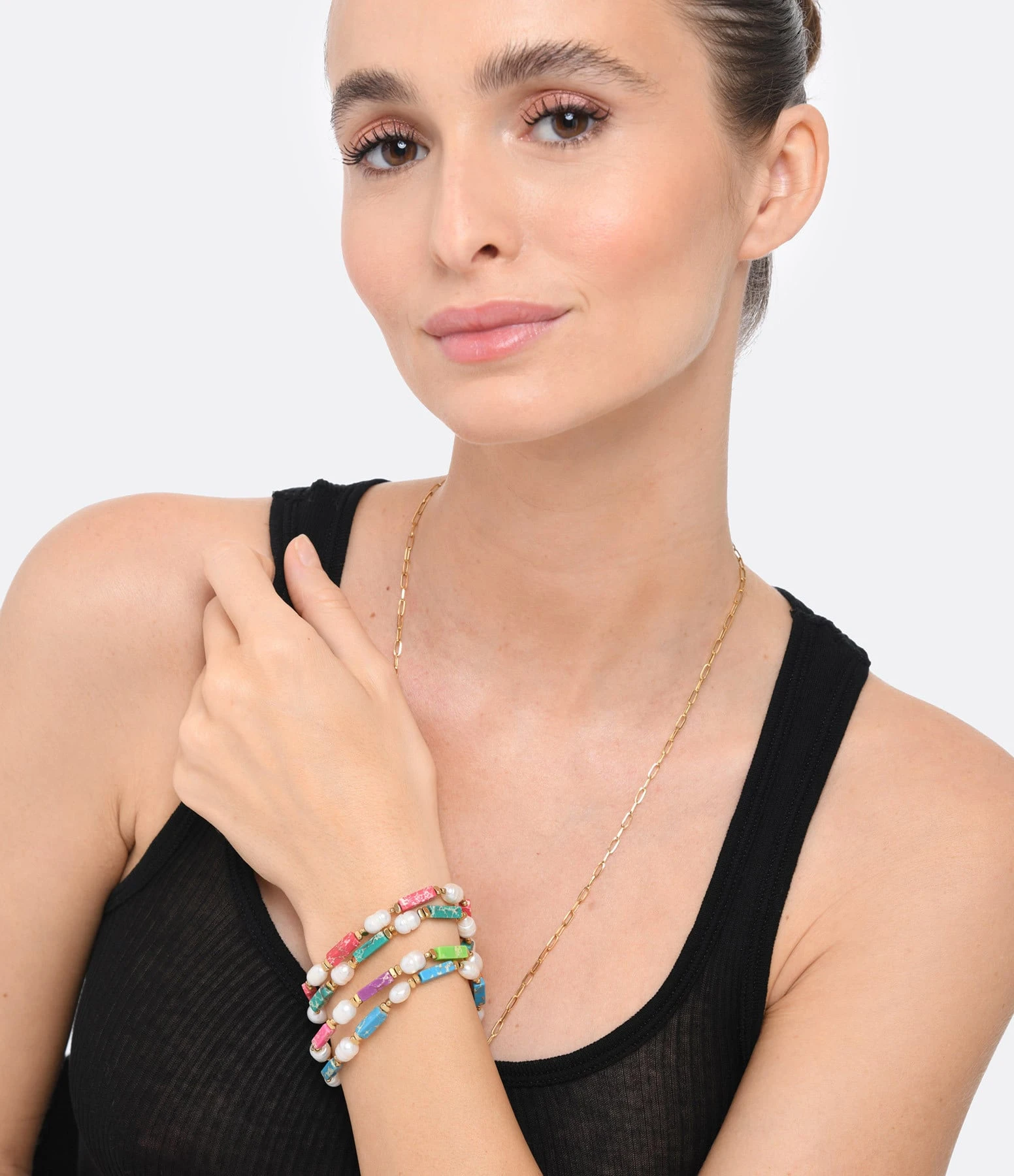 SHAKER JEWELS Bracelet Kami Turquoise Doré 2 SHAKER JEWELS Bracelet Kami Turquoise Doré – Image 2